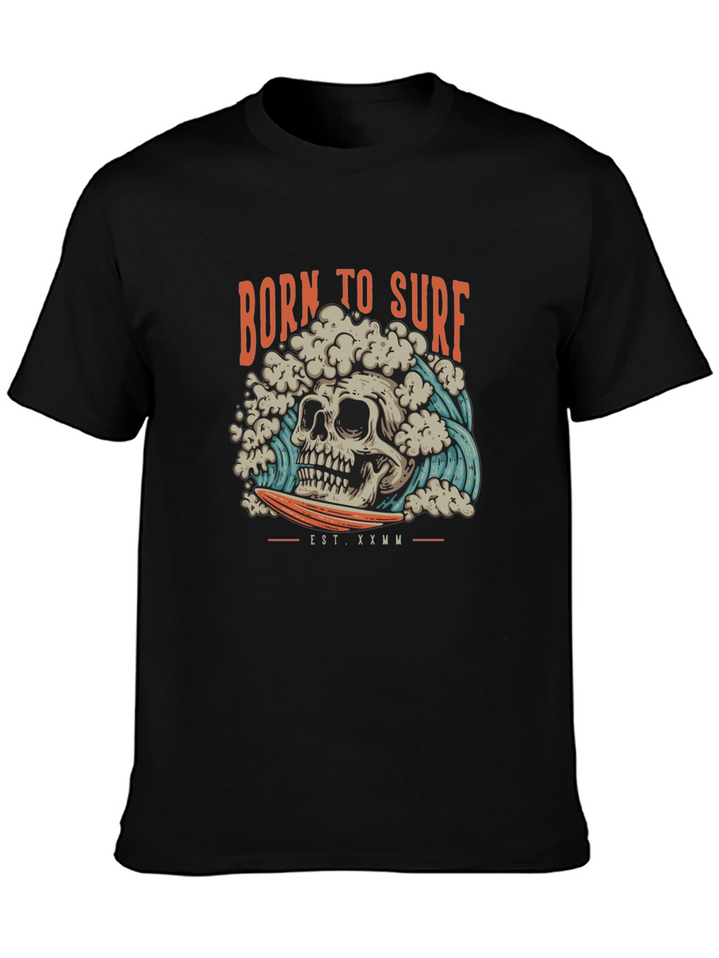 Born to Surf Skull Graphic Tee