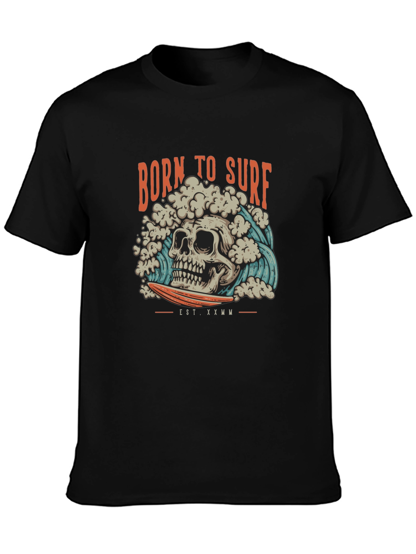 Born to Surf Skull Graphic Tee