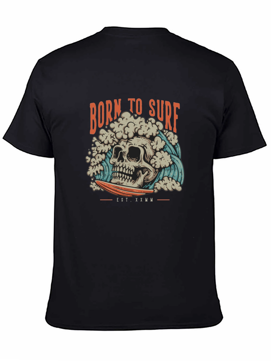 Born to Surf Skull Graphic Tee