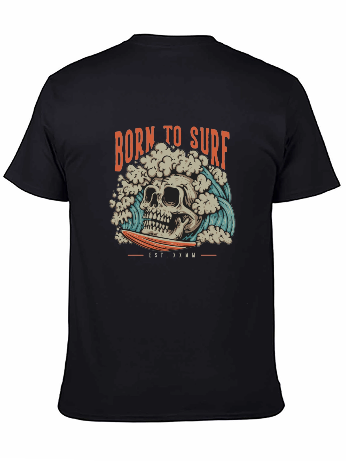 Born to Surf Skull Graphic Tee