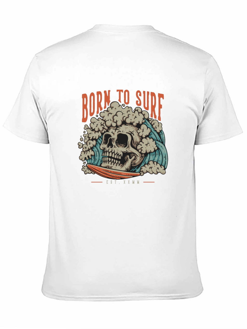 Born to Surf Skull Graphic Tee