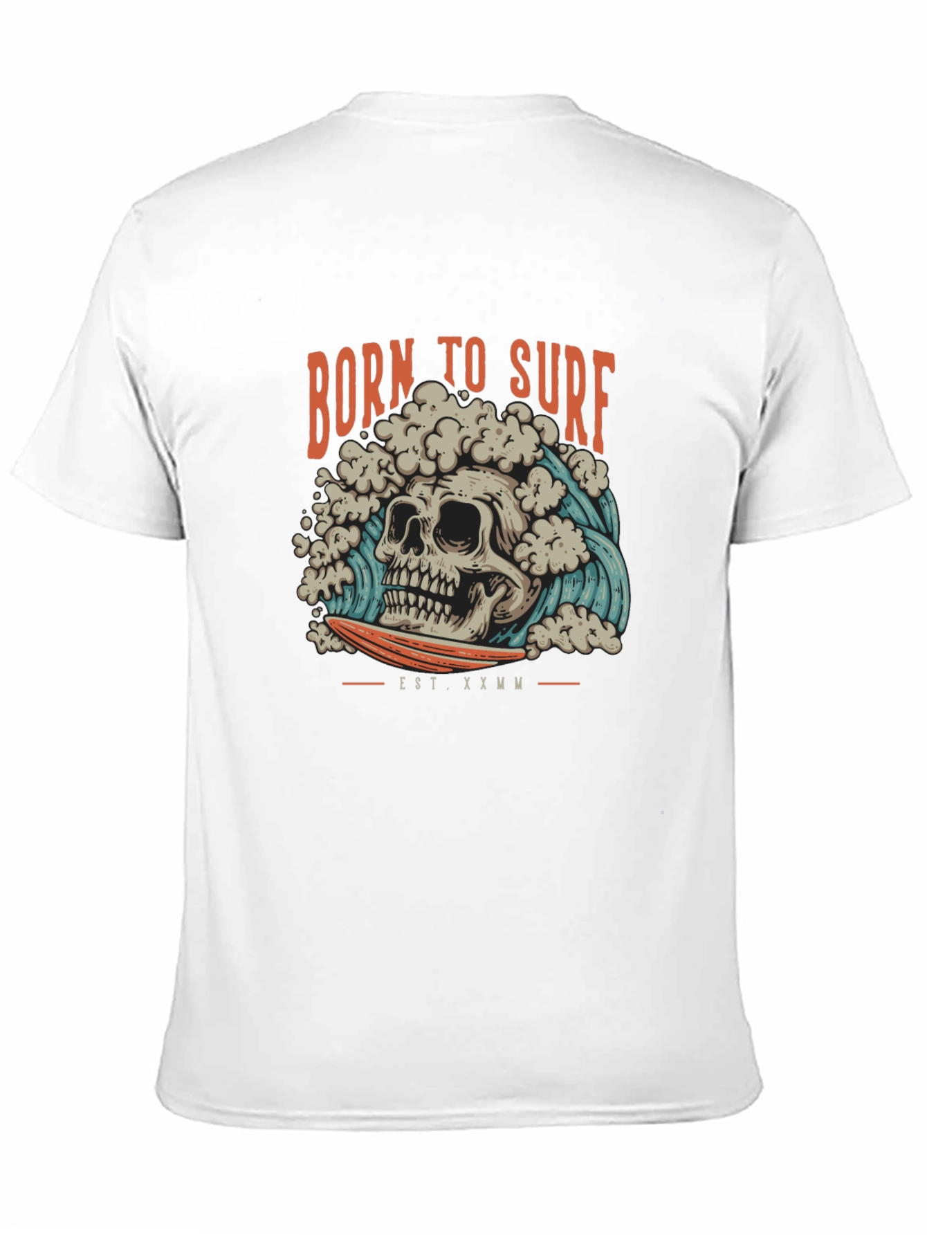 Born to Surf Skull Graphic Tee