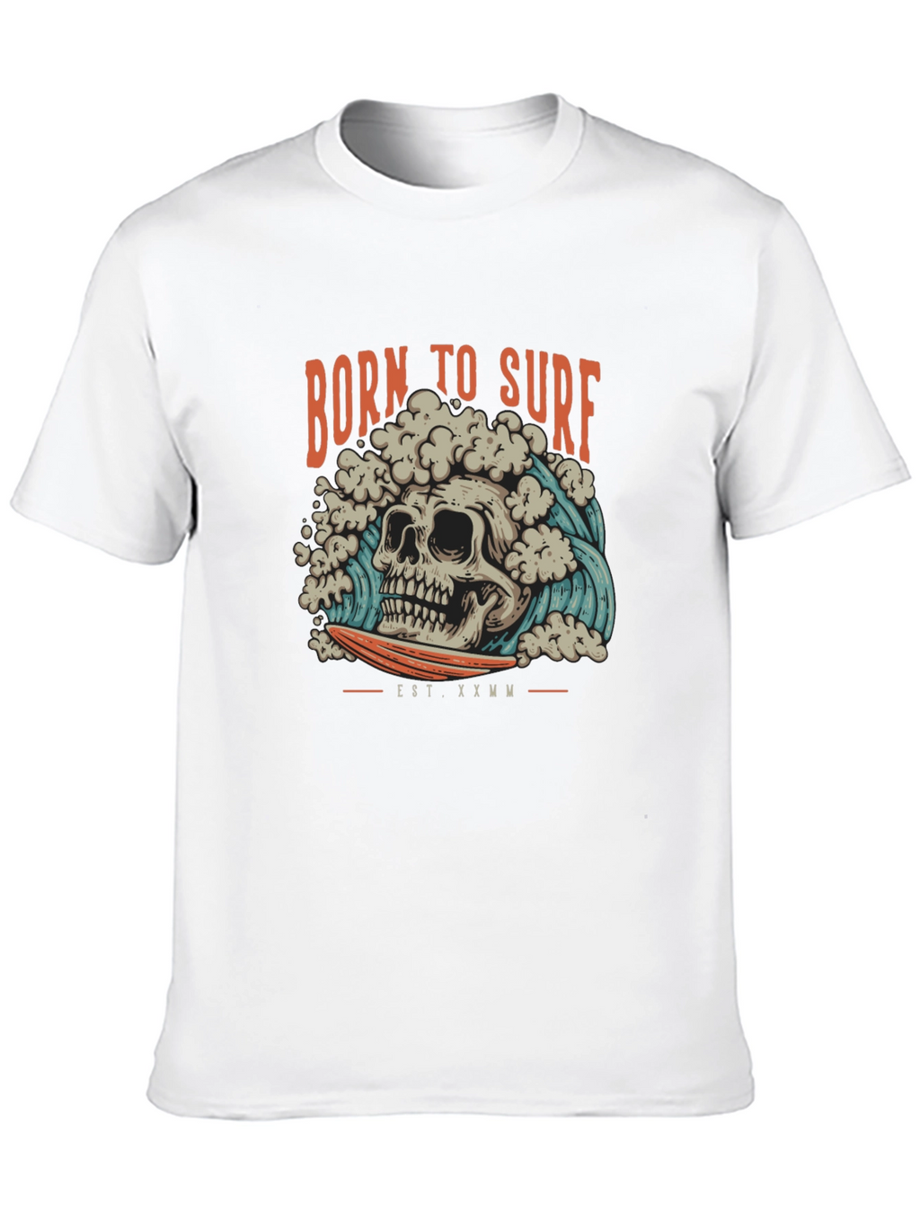 Born to Surf Skull Graphic Tee