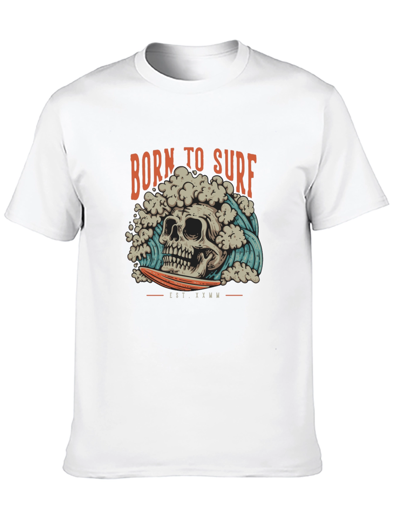 Born to Surf Skull Graphic Tee