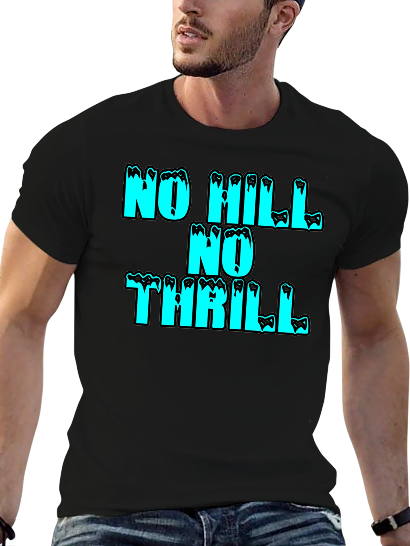 No Hill No Thrill Graphic Tee - Black