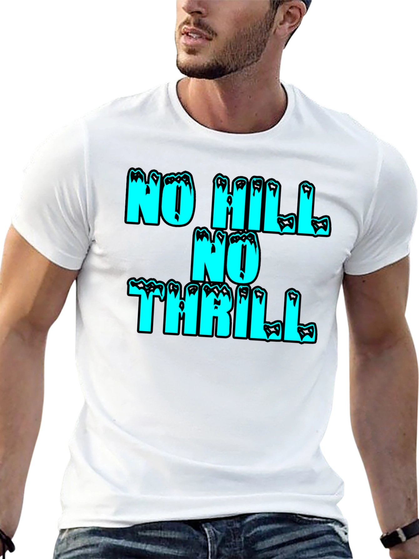 No Hill No Thrill Graphic Tee - Black