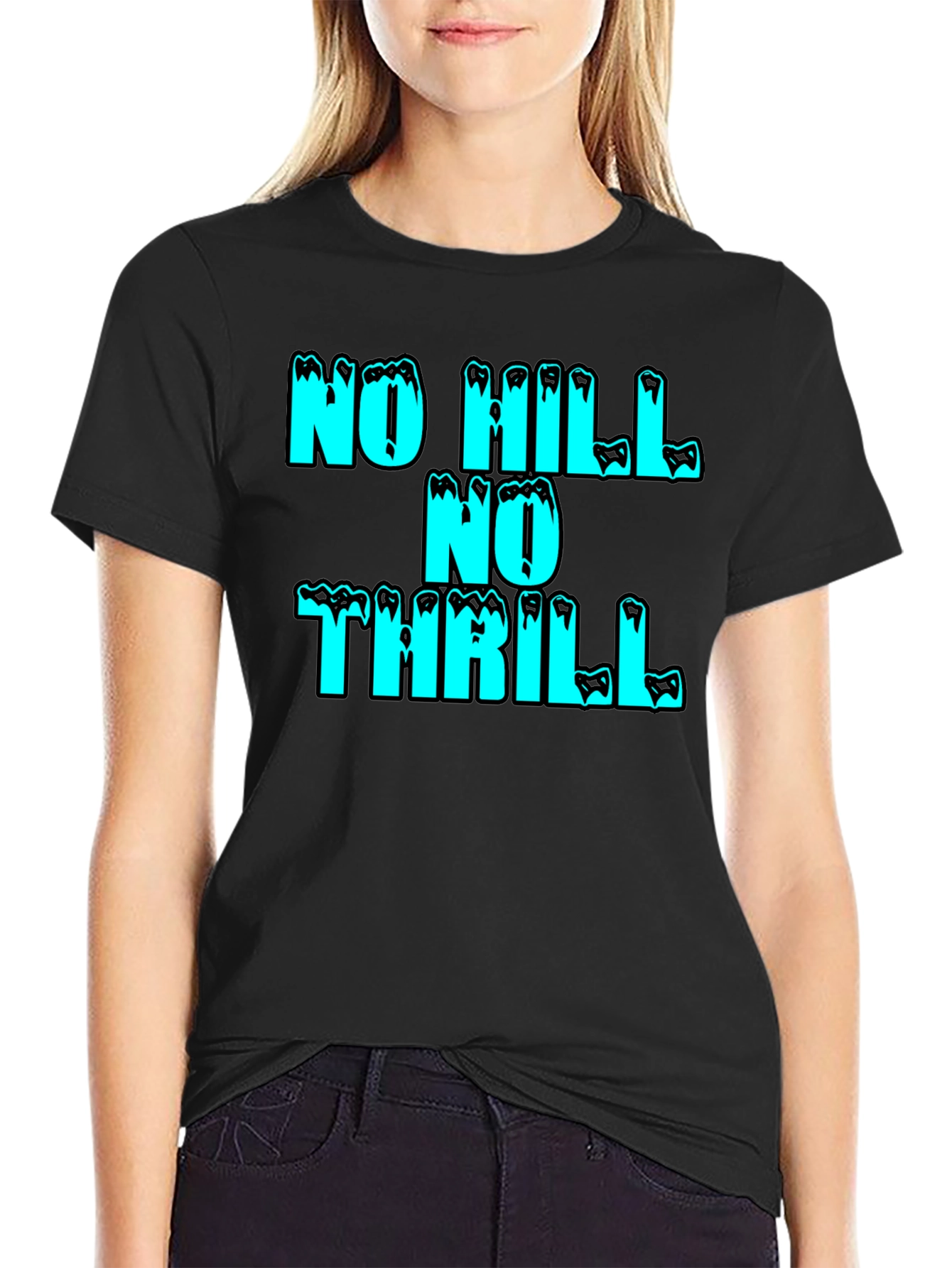 No Hill No Thrill Graphic Tee - Black