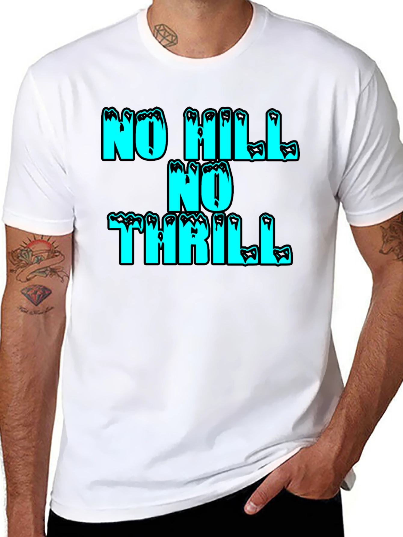 No Hill No Thrill Graphic Tee - Black