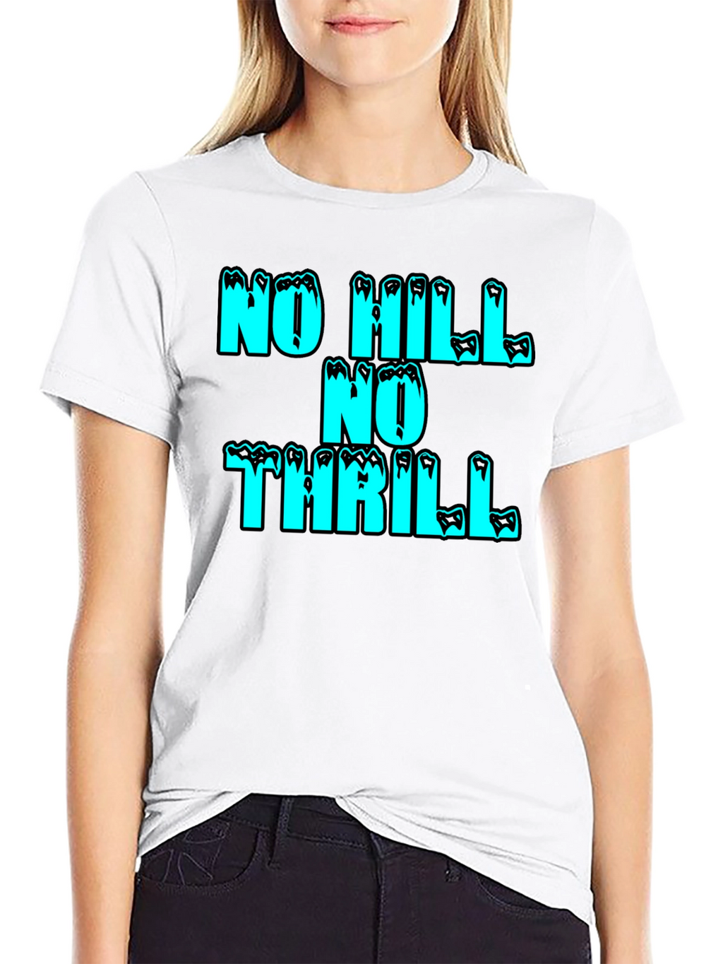 No Hill No Thrill Graphic Tee - Black