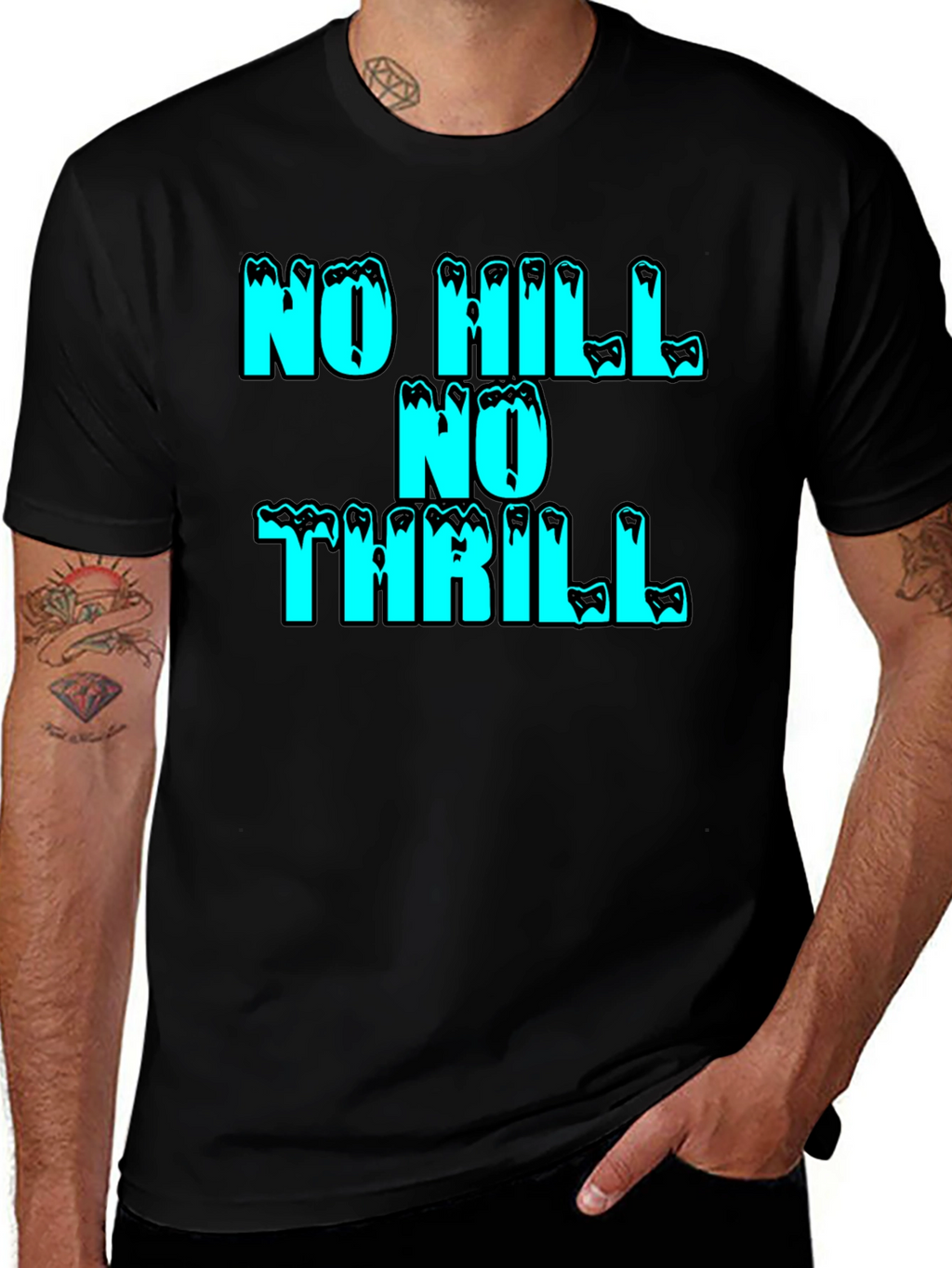 No Hill No Thrill Graphic Tee - Black