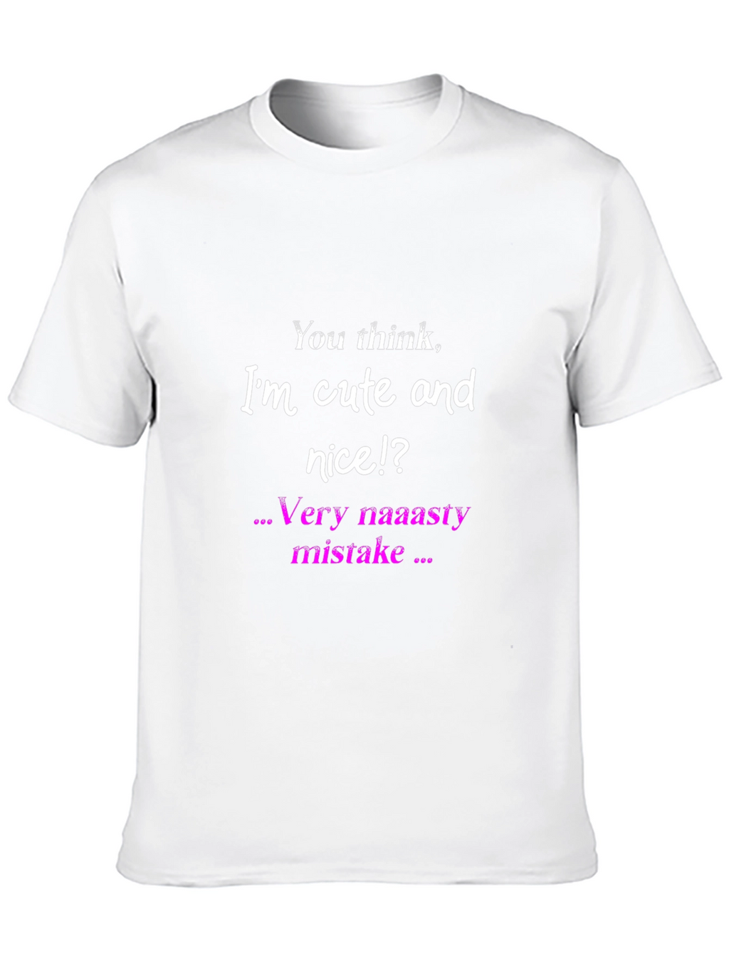 Funny Cute and Nice Graphic Print Black T-Shirt