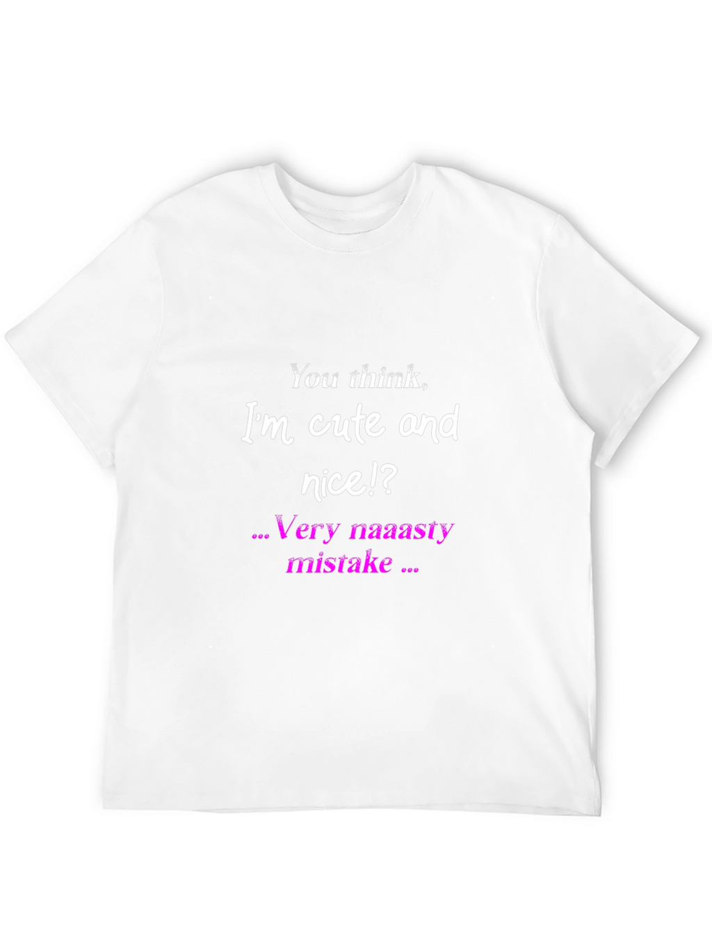 Funny Cute and Nice Graphic Print Black T-Shirt