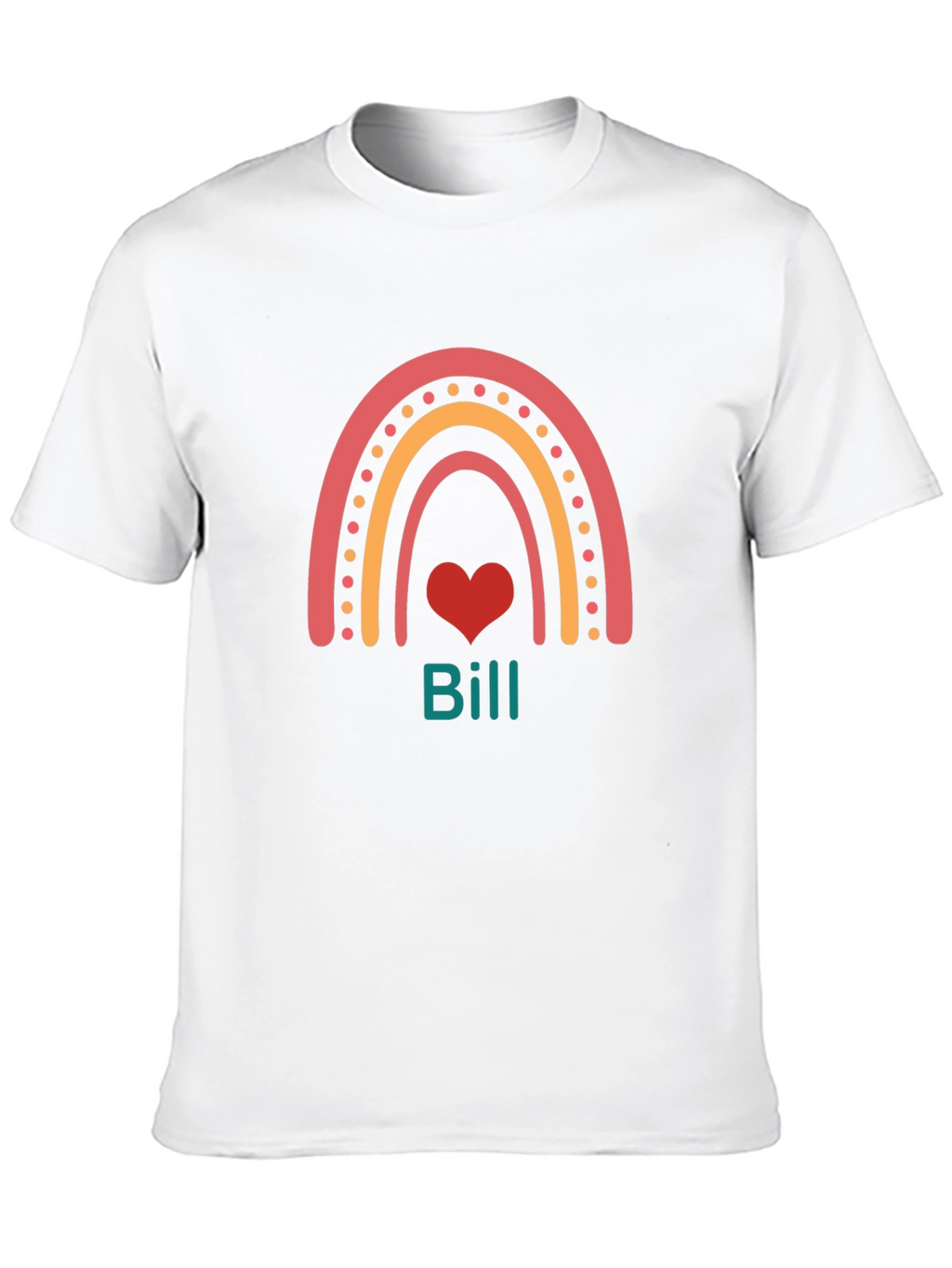 Rainbow Heart Personalized T-Shirt