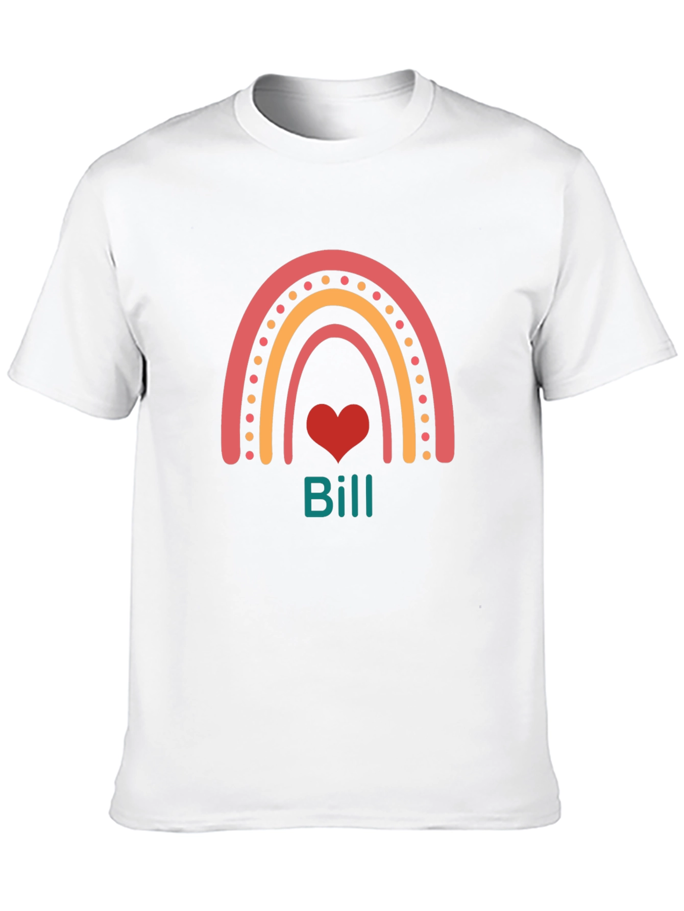 Rainbow Heart Personalized T-Shirt