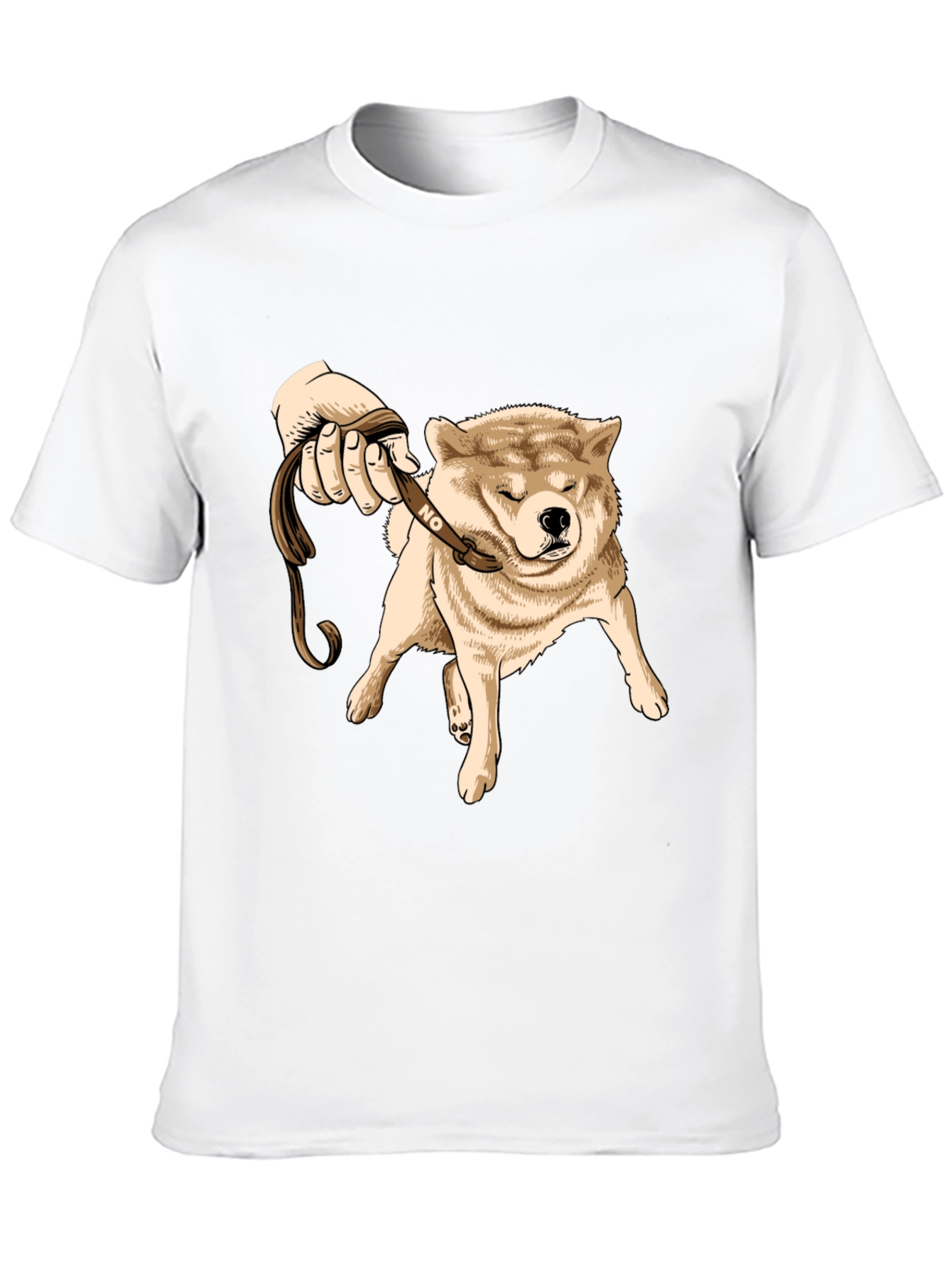 Funny Dog Refusal T-Shirt - Shiba Inu Walking