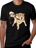 Funny Dog Refusal T-Shirt - Shiba Inu Walking
