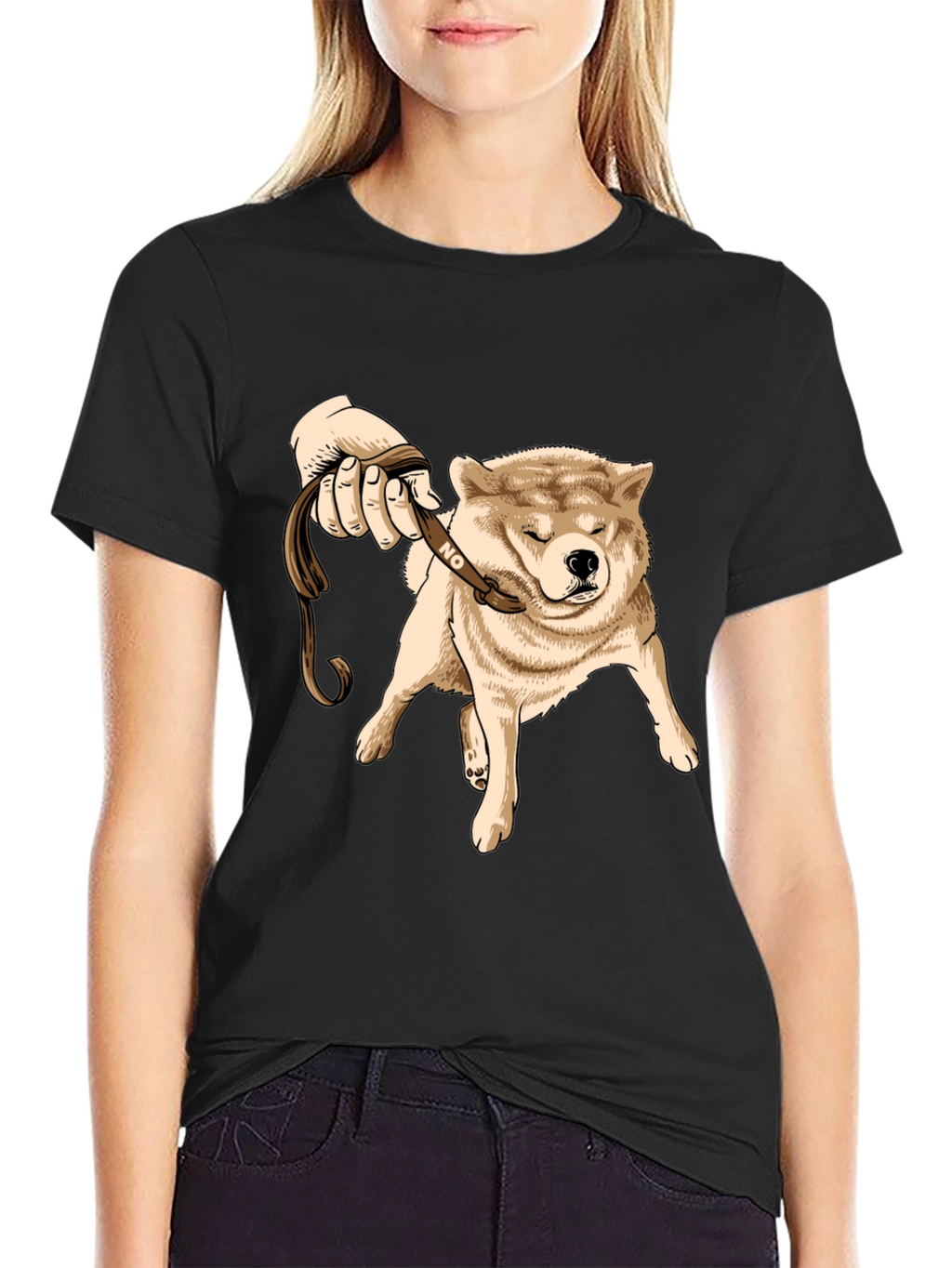 Funny Dog Refusal T-Shirt - Shiba Inu Walking