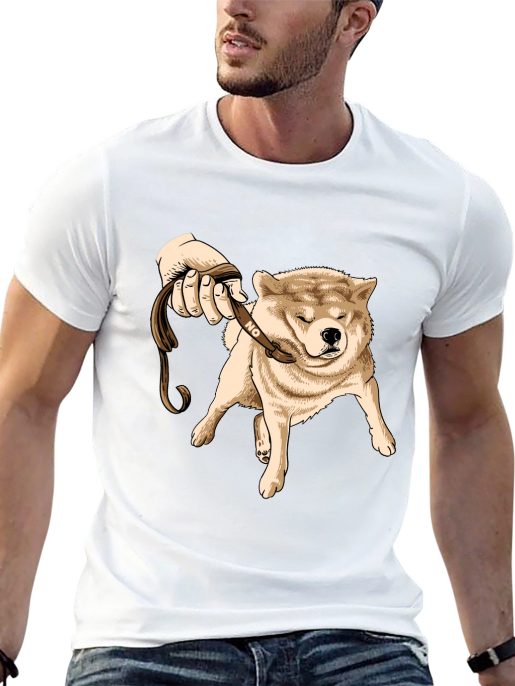 Funny Dog Refusal T-Shirt - Shiba Inu Walking