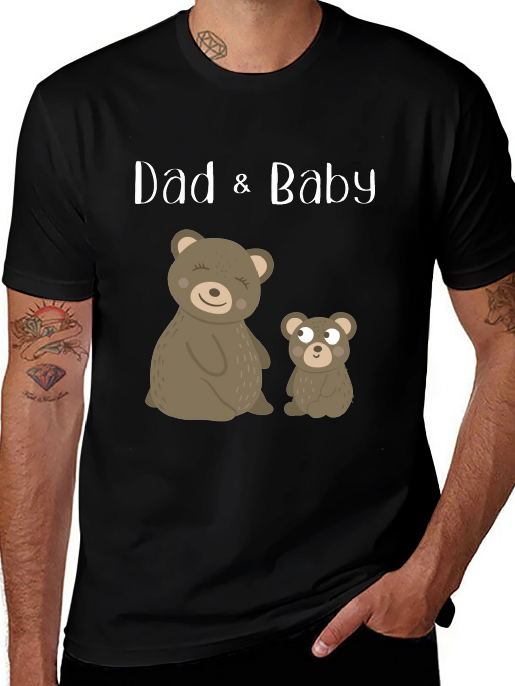 Dad & Baby Bear Matching Graphic Tee
