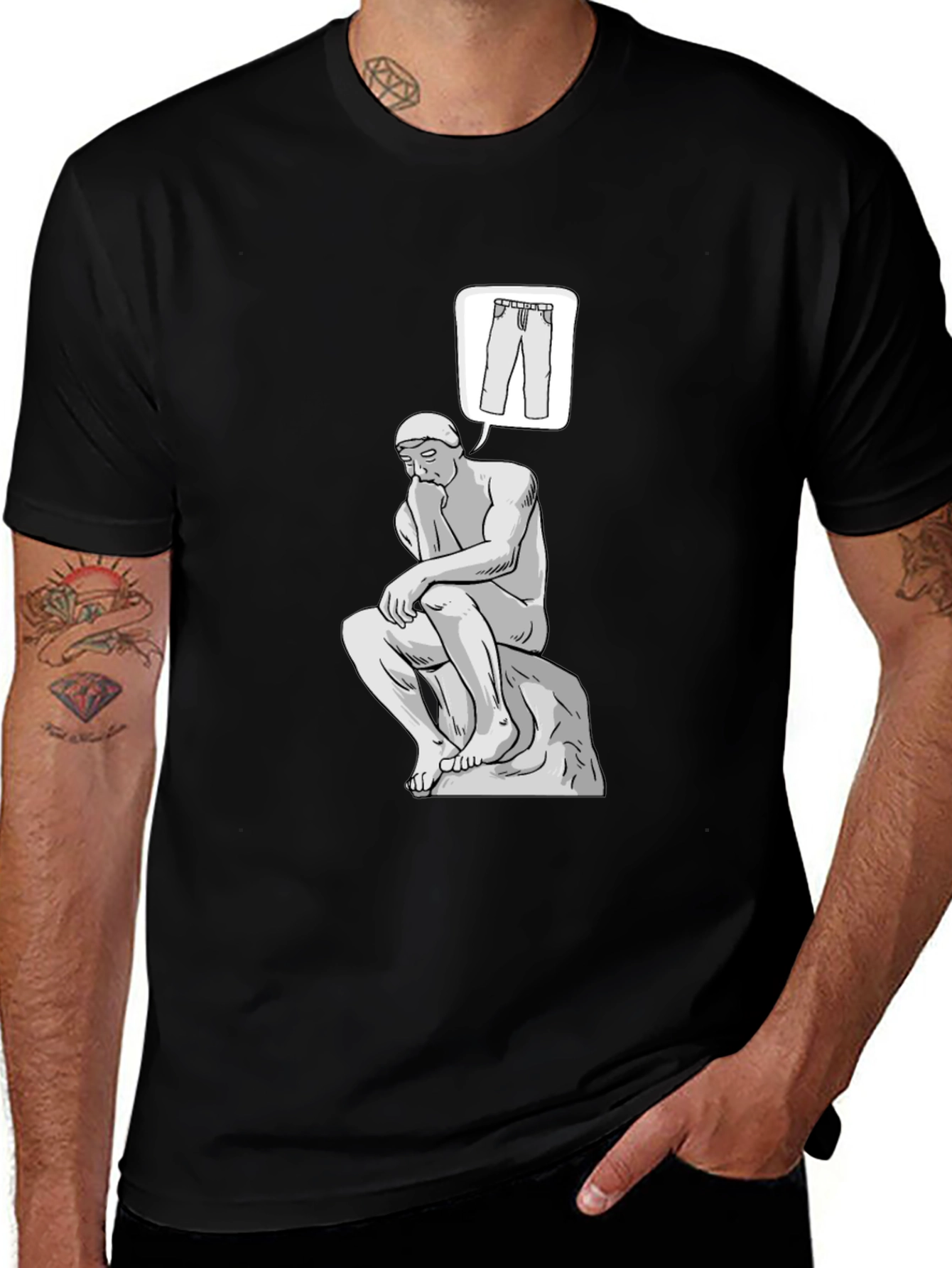 Thinking Man Pants T-Shirt - Philosophy Tee