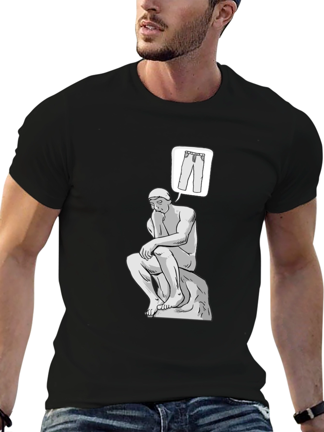 Thinking Man Pants T-Shirt - Philosophy Tee