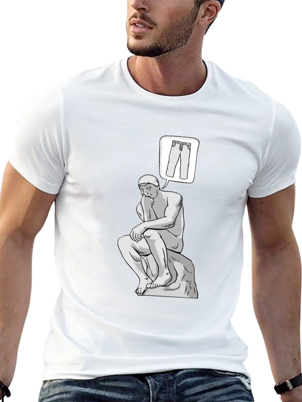 Thinking Man Pants T-Shirt - Philosophy Tee