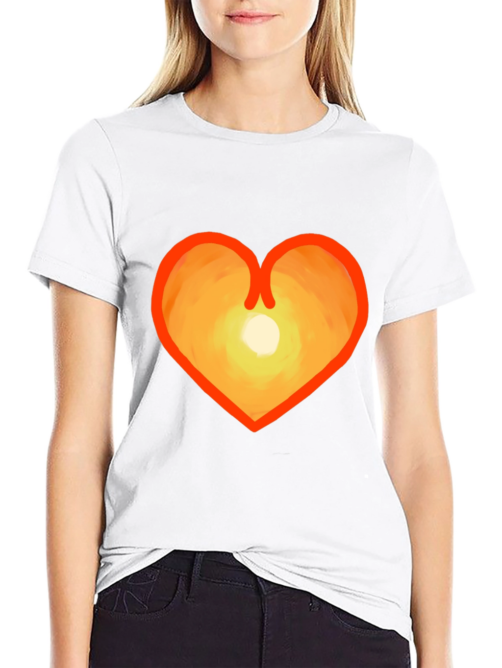 Heart Sunset Graphic Tee - Stylish & Unique