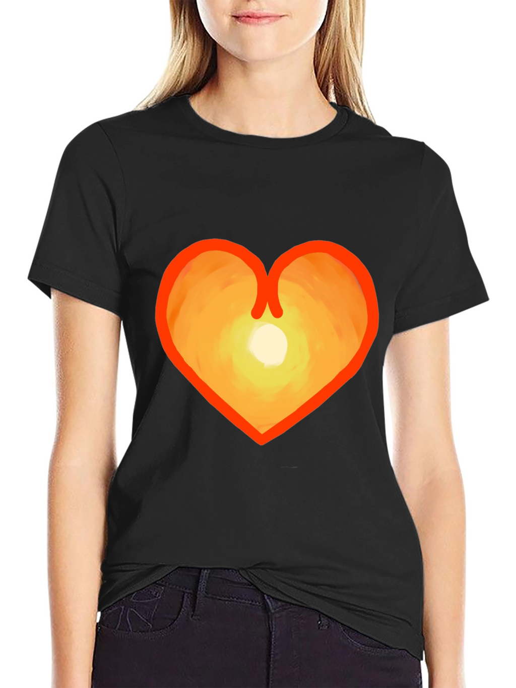 Heart Sunset Graphic Tee - Stylish & Unique