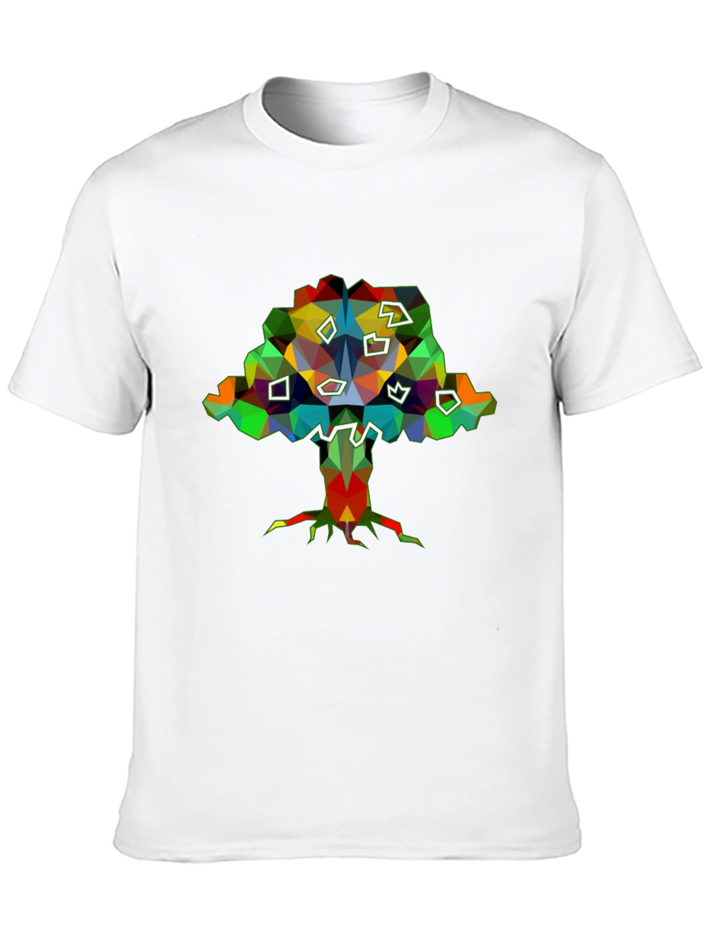 Abstract Tree Graphic Black T-Shirt