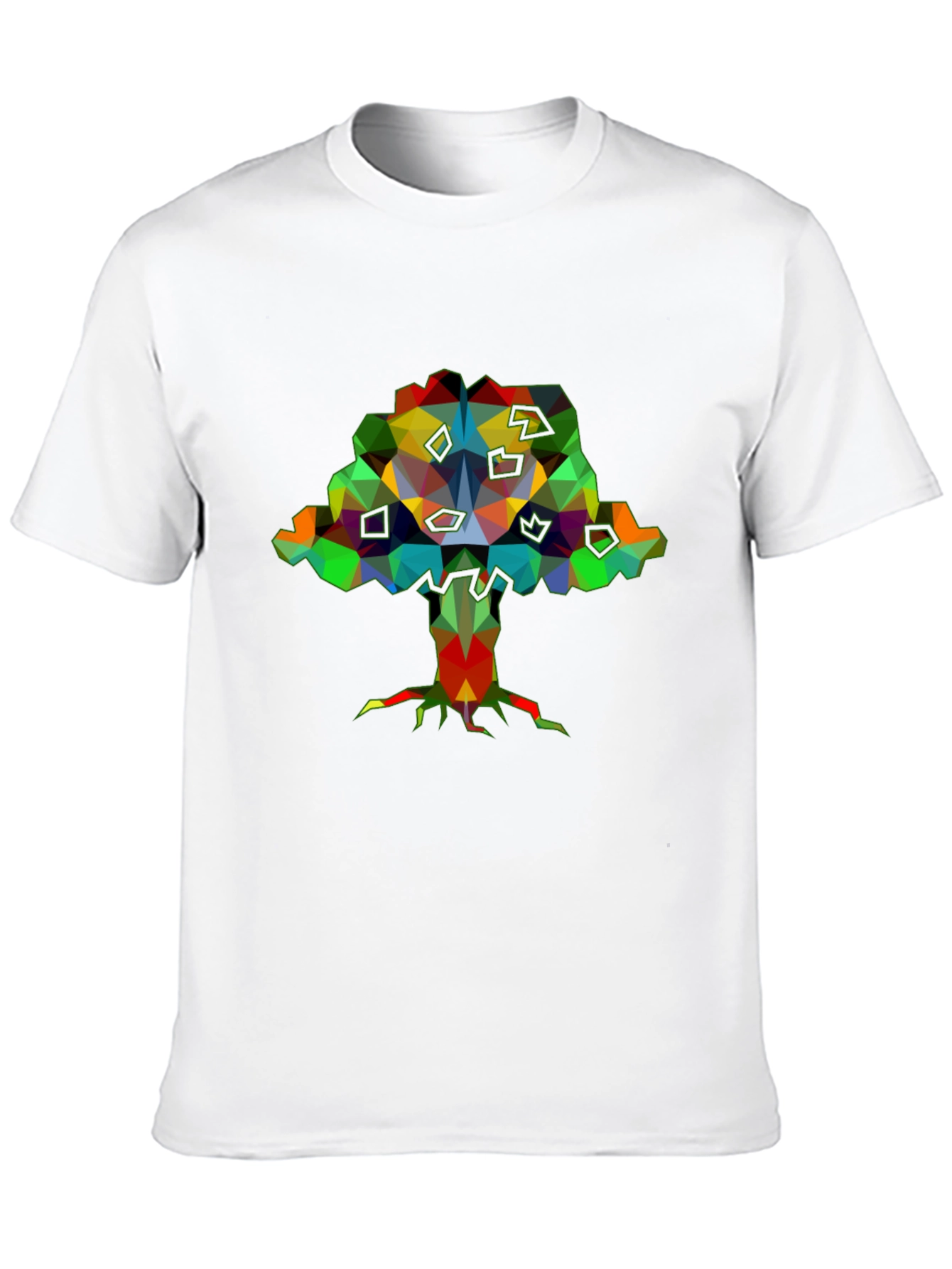 Abstract Tree Graphic Black T-Shirt