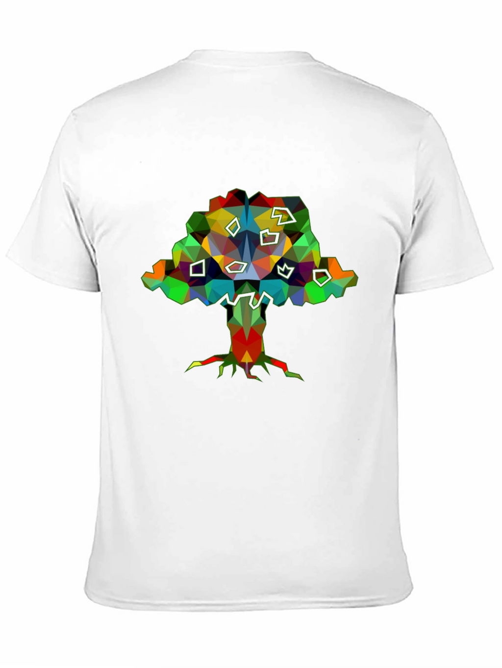 Abstract Tree Graphic Black T-Shirt