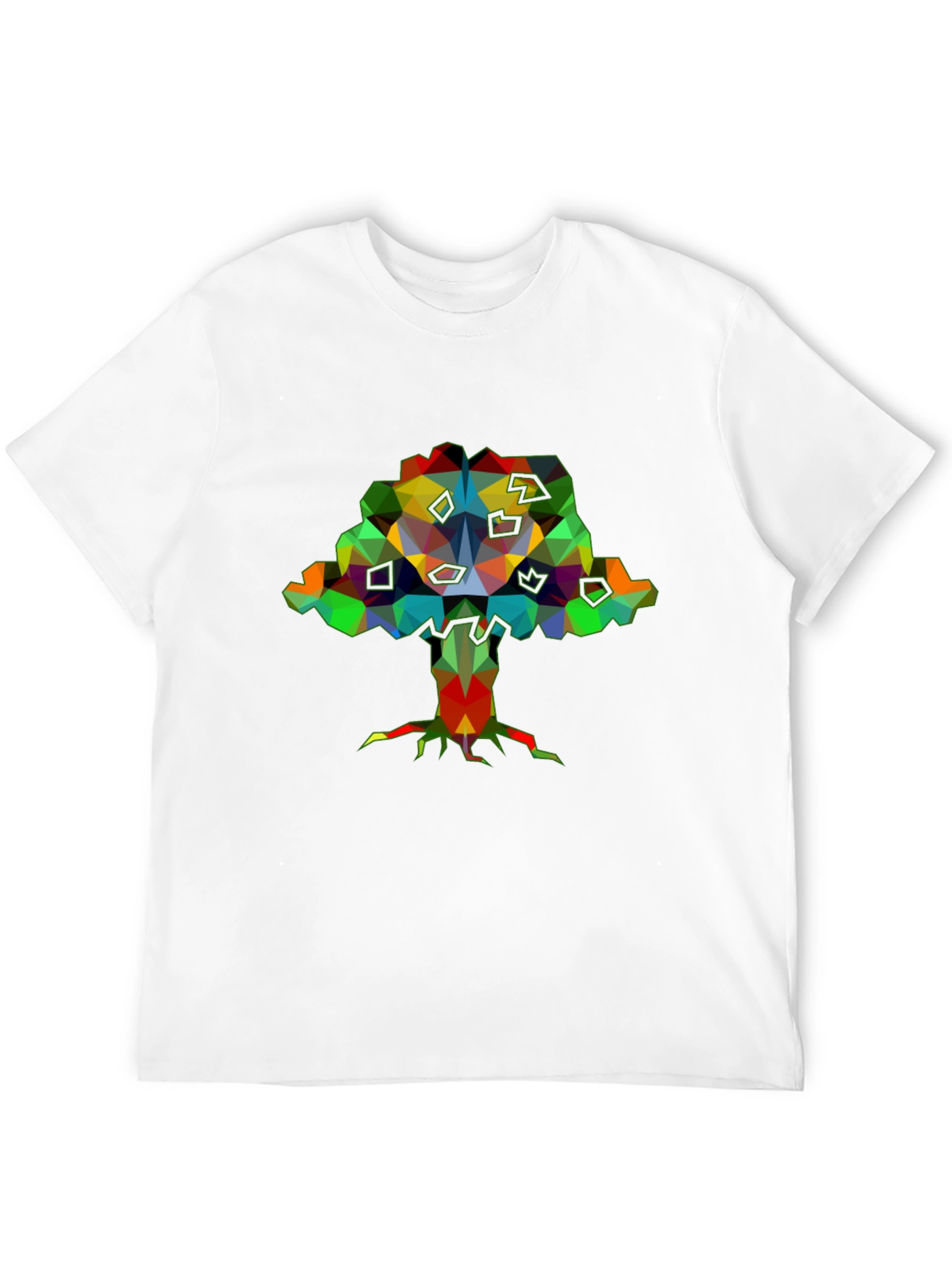 Abstract Tree Graphic Black T-Shirt