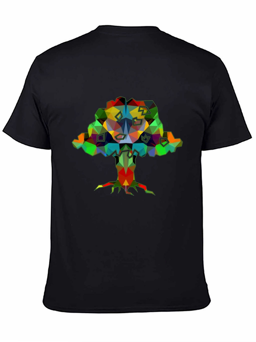 Abstract Tree Graphic Black T-Shirt