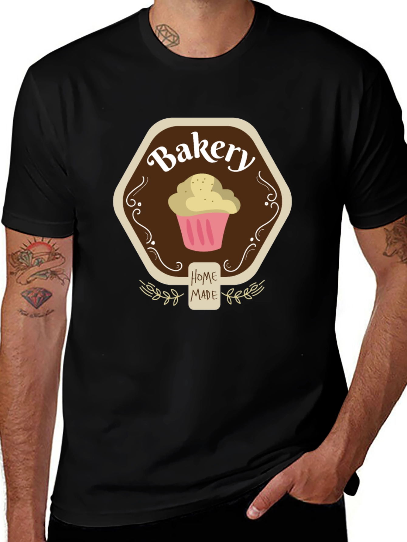 Bakery Home Made Cupcake Graphic Tee