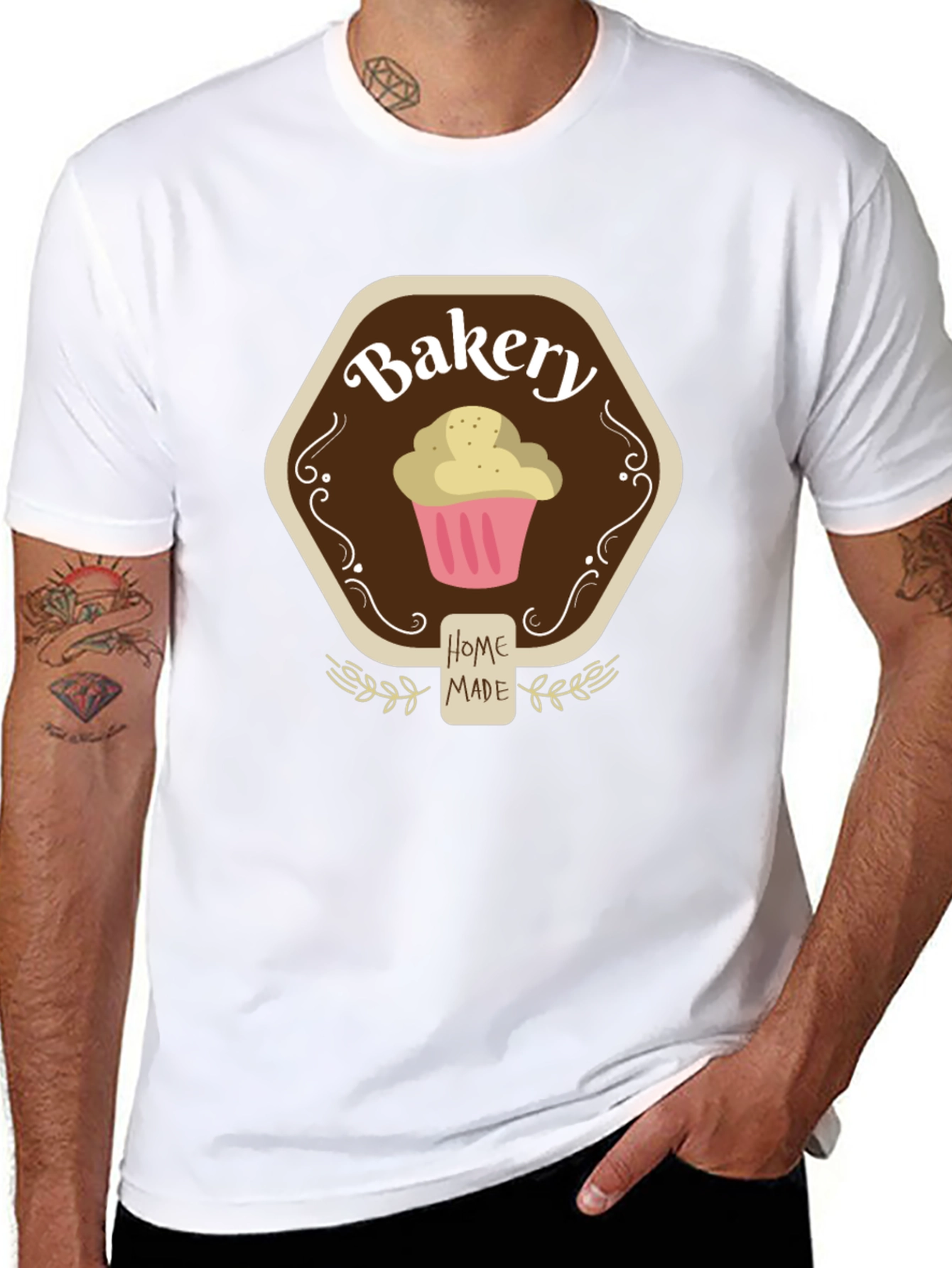 Bakery Home Made Cupcake Graphic Tee