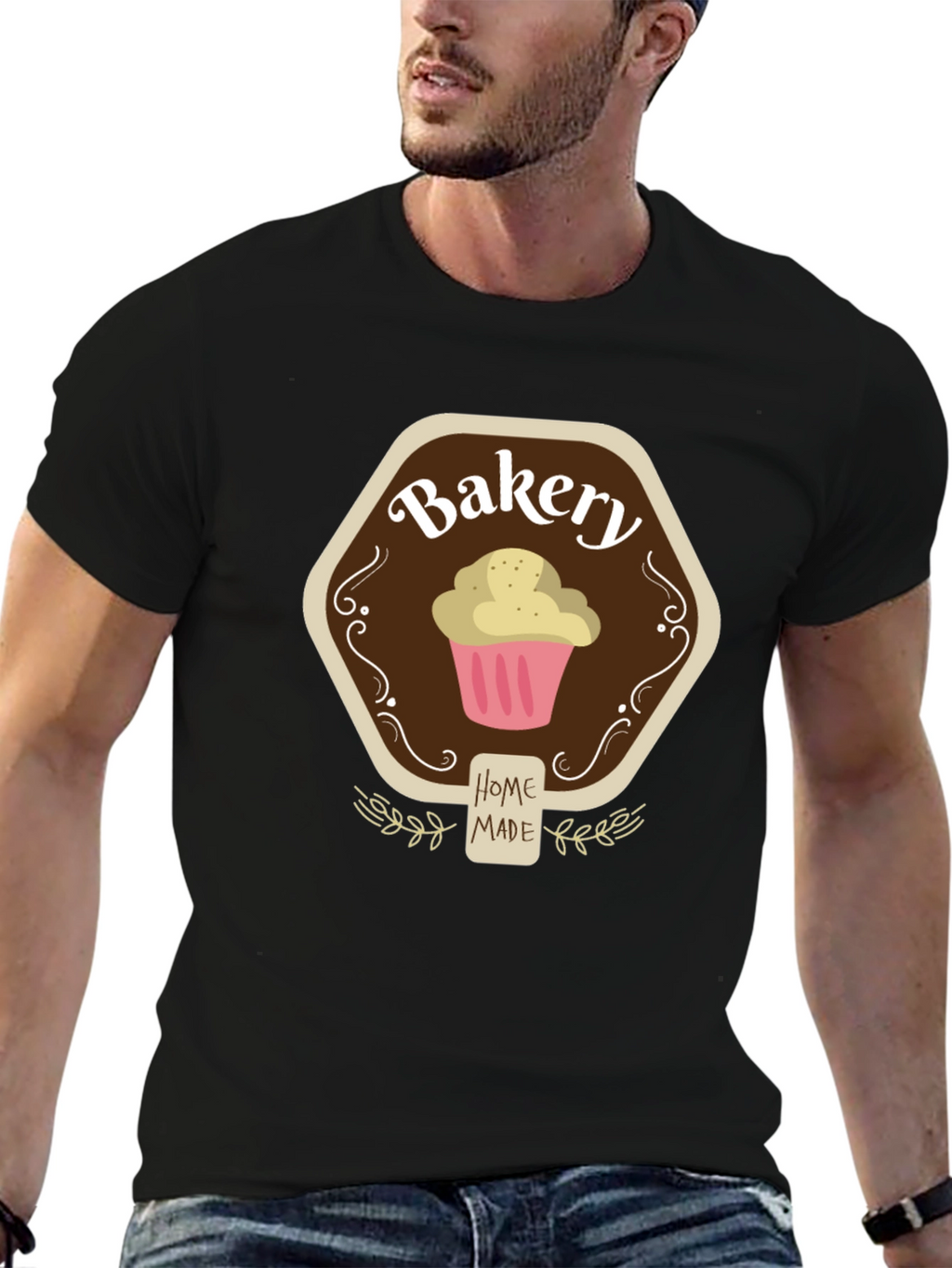 Bakery Home Made Cupcake Graphic Tee