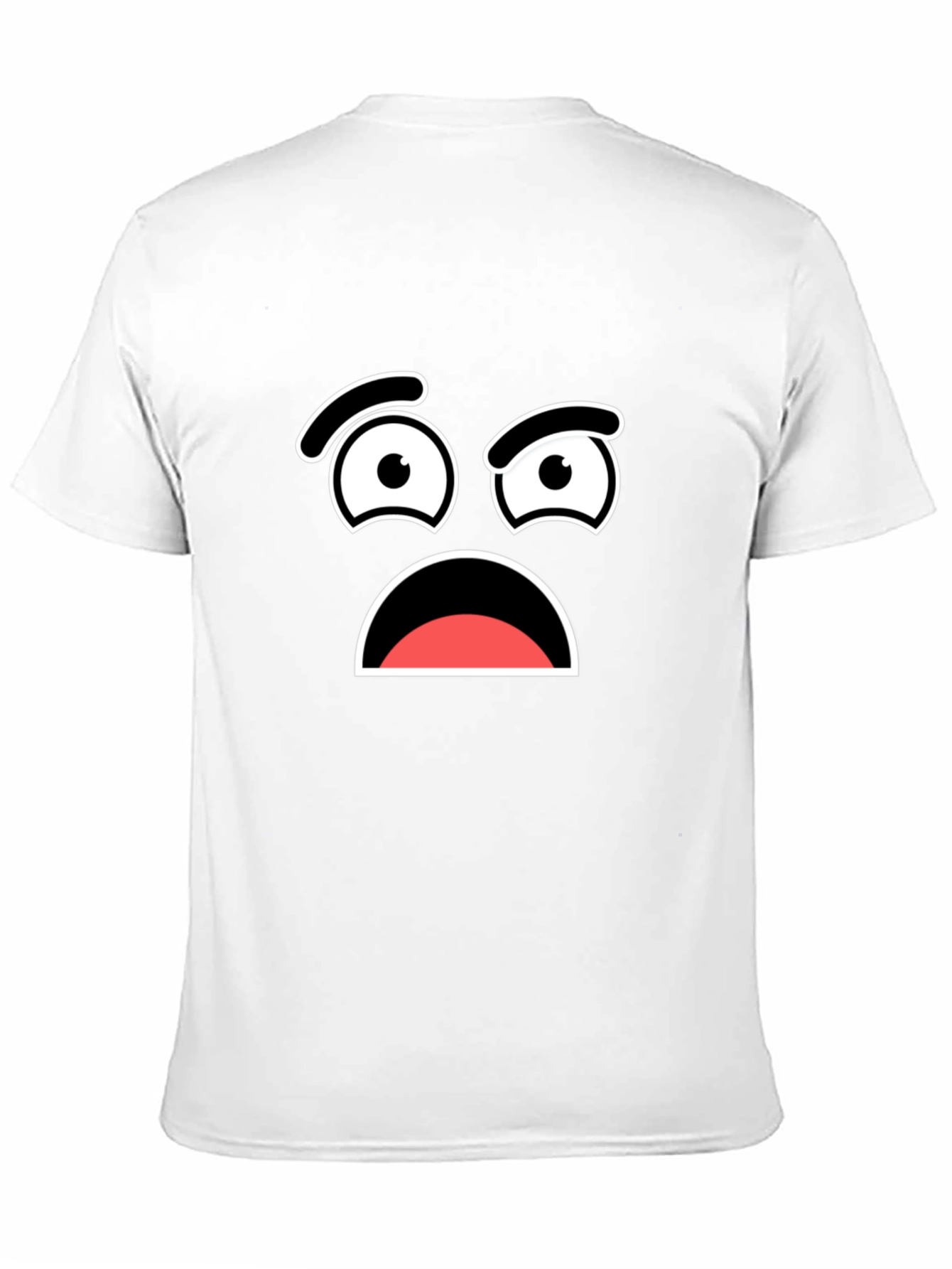 Worried Face Graphic T-Shirt - Black