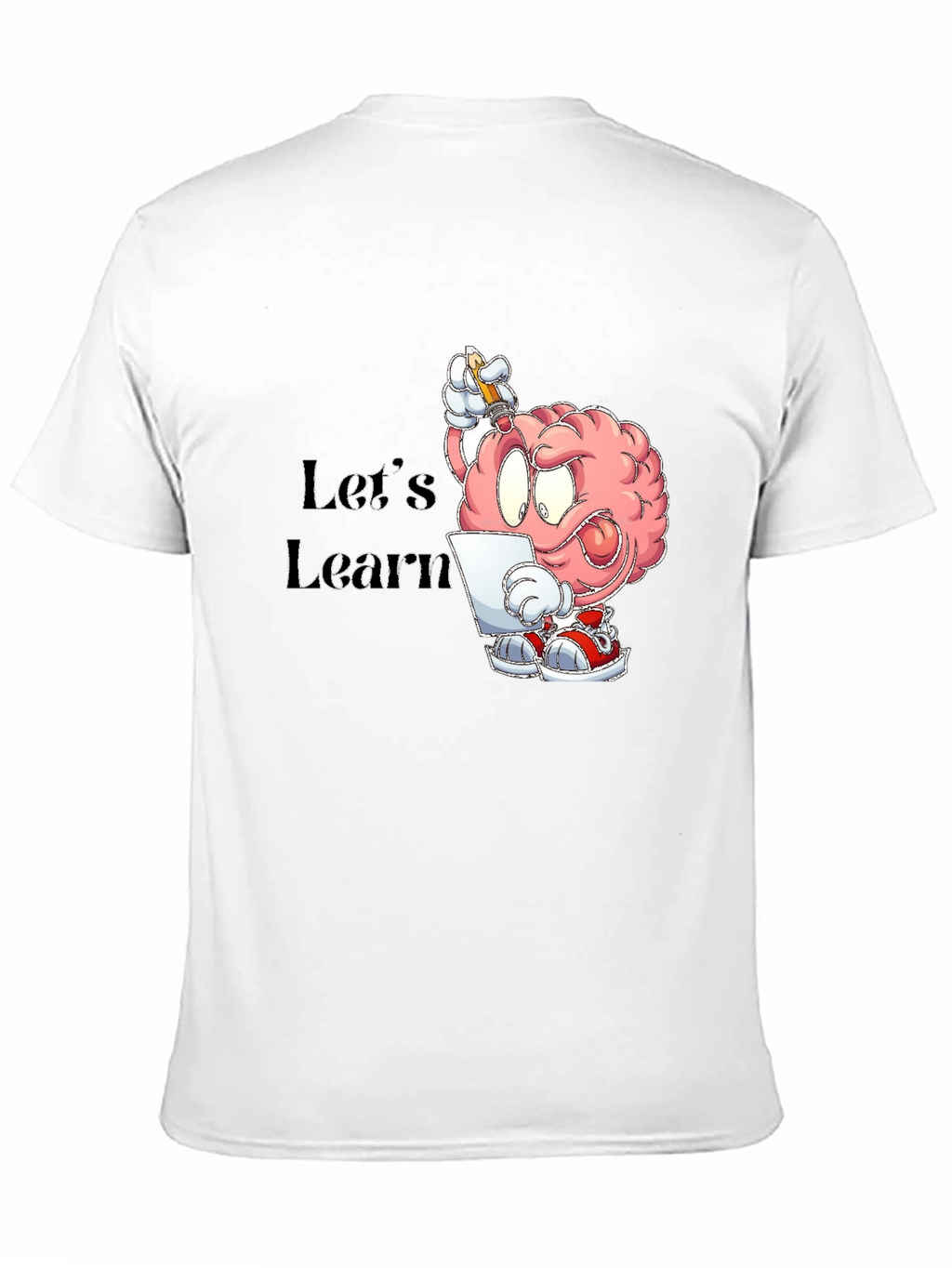 Lets Learn Brain Cartoon Graphic T-Shirt