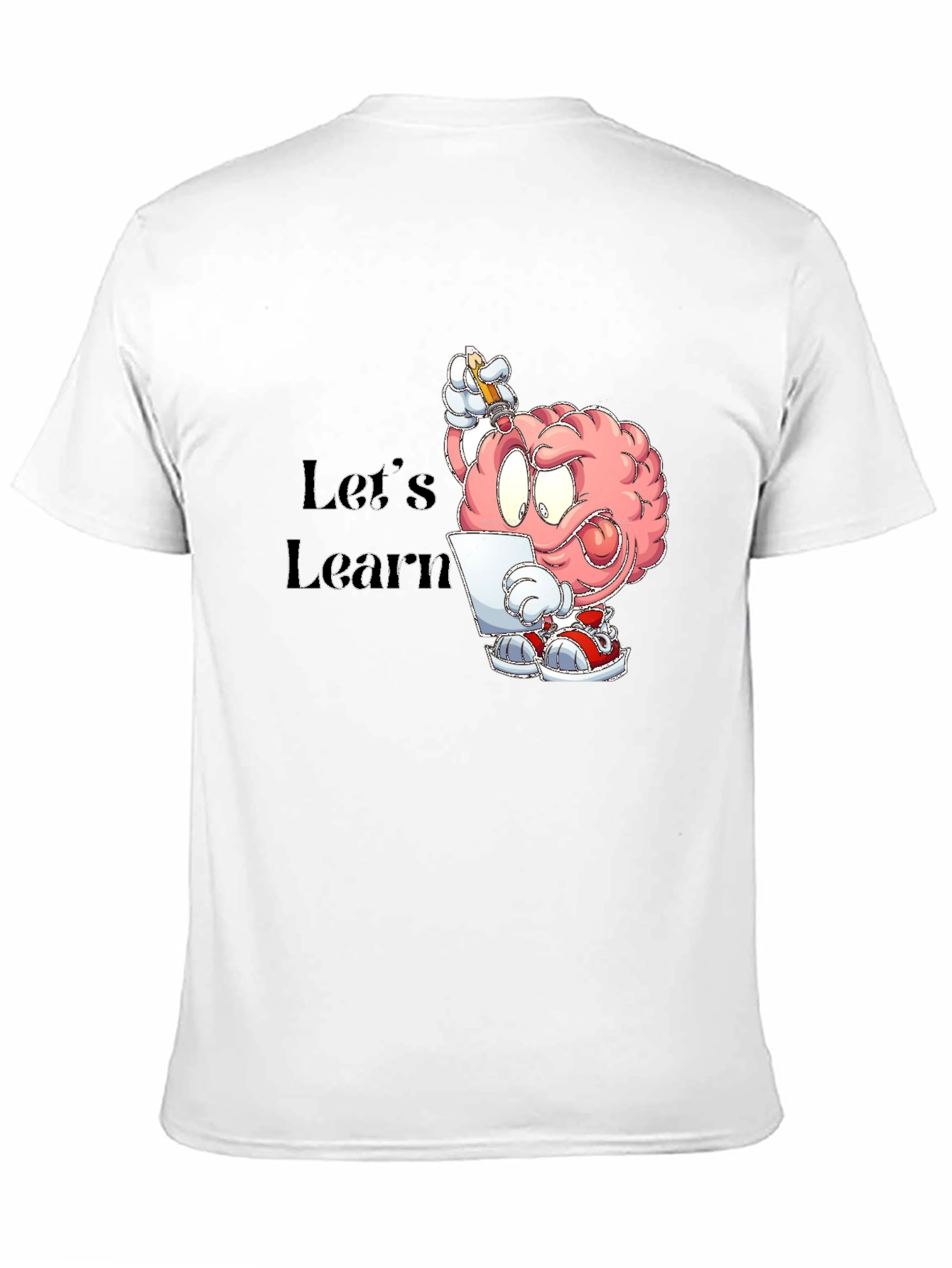 Lets Learn Brain Cartoon Graphic T-Shirt