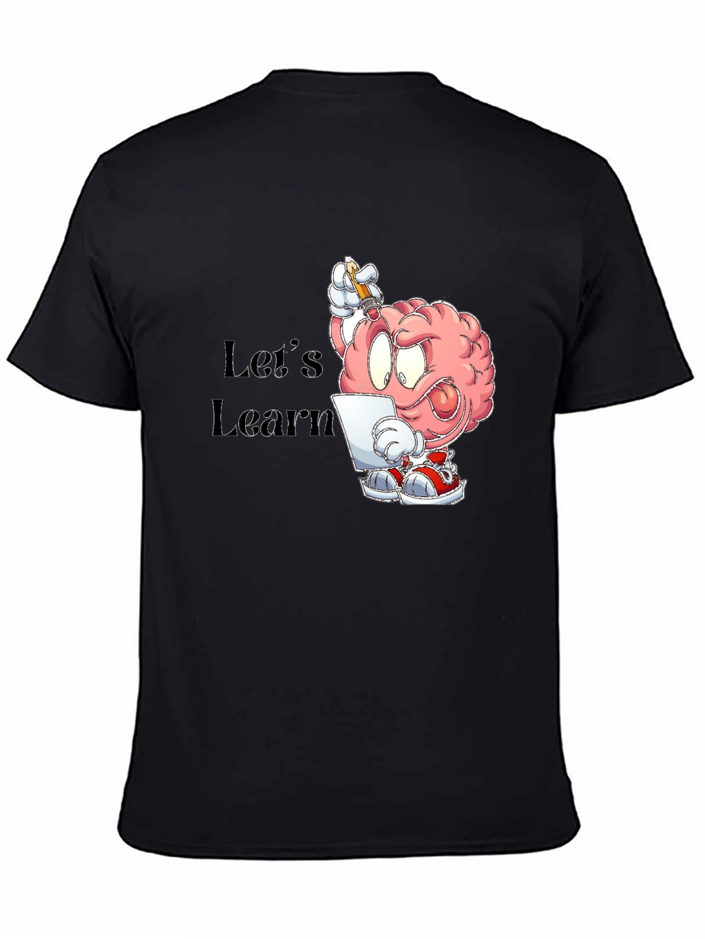 Lets Learn Brain Cartoon Graphic T-Shirt