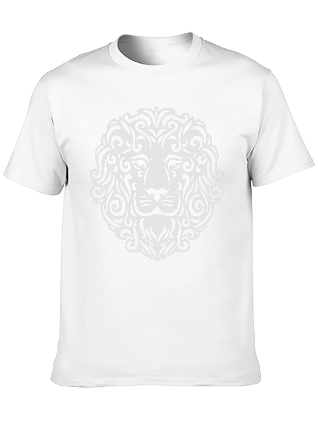Lion Head Graphic Tee - Black Cotton Blend