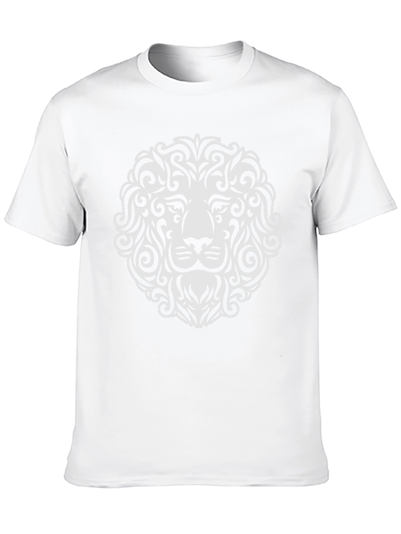 Lion Head Graphic Tee - Black Cotton Blend