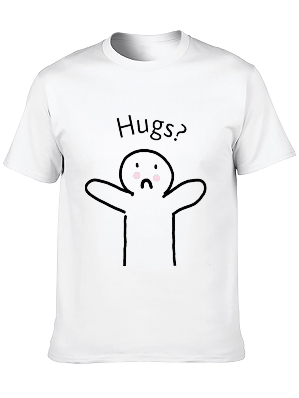 Hugs? Graphic Tee - Black Casual T-Shirt