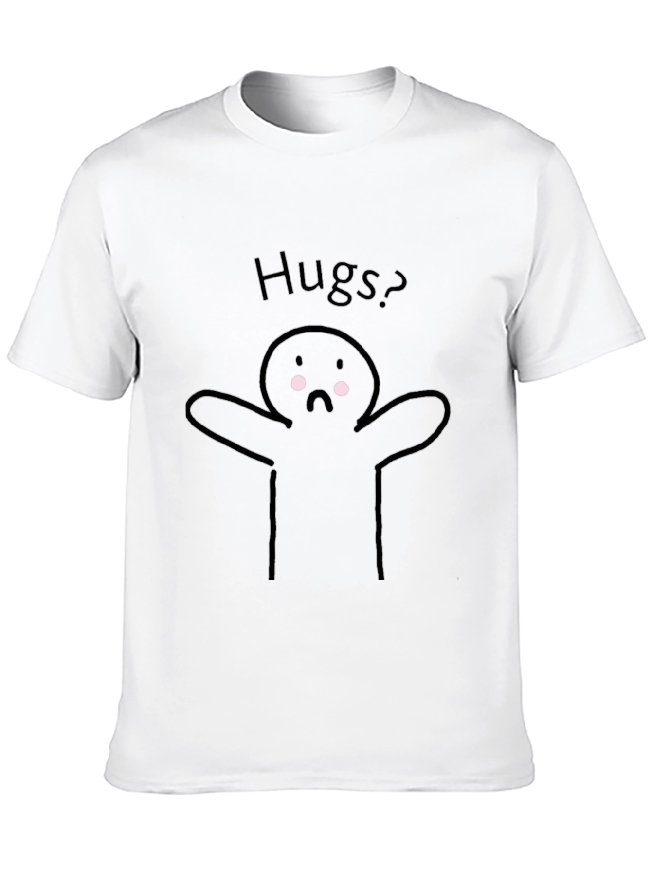Hugs? Graphic Tee - Black Casual T-Shirt
