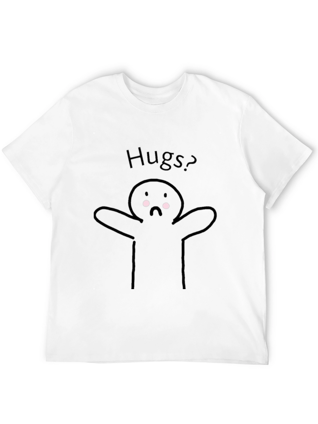 Hugs? Graphic Tee - Black Casual T-Shirt