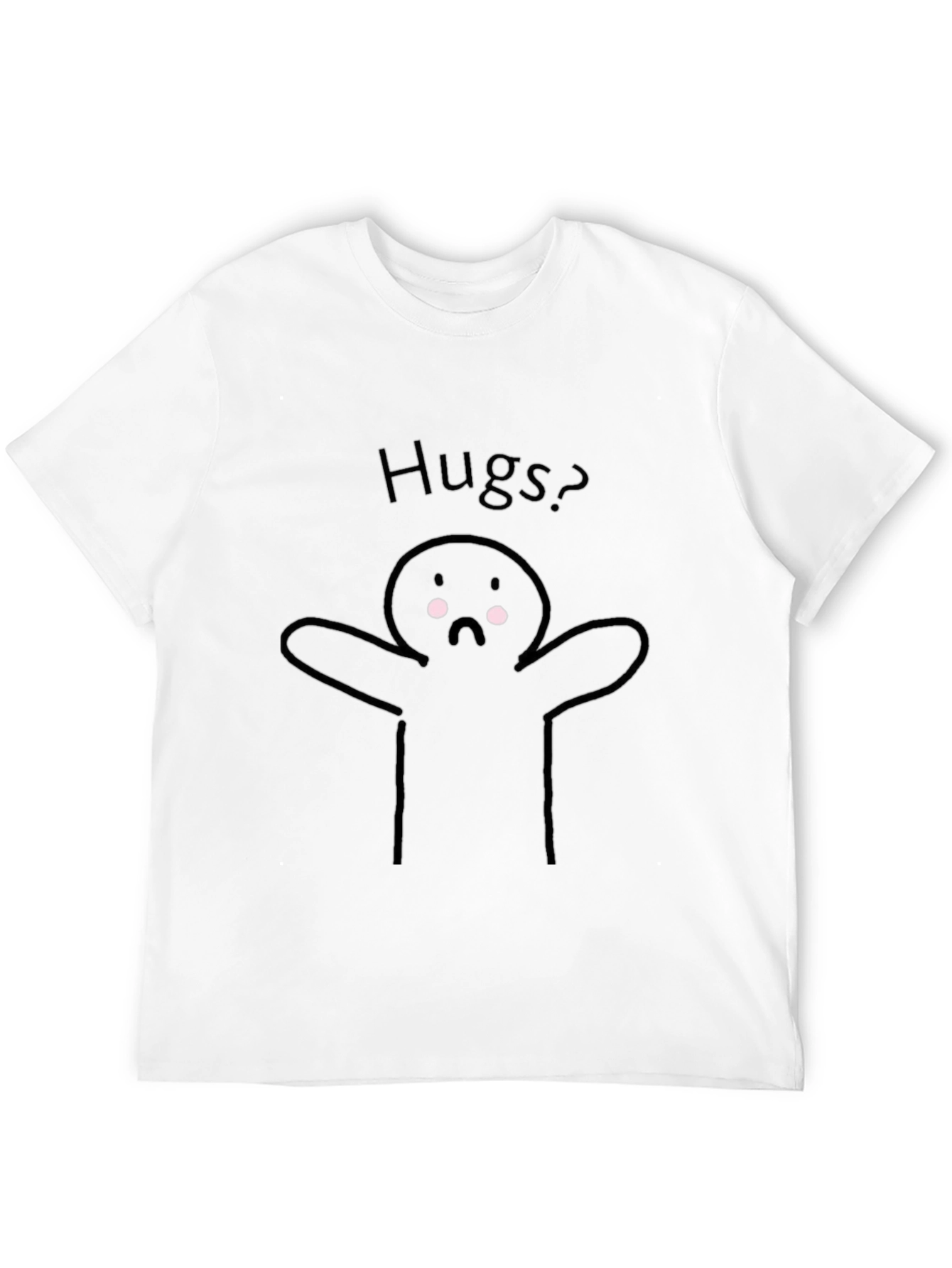 Hugs? Graphic Tee - Black Casual T-Shirt