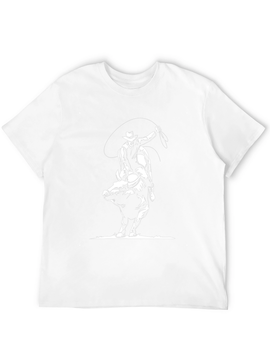 Cowboy Bull Riding Black T-Shirt