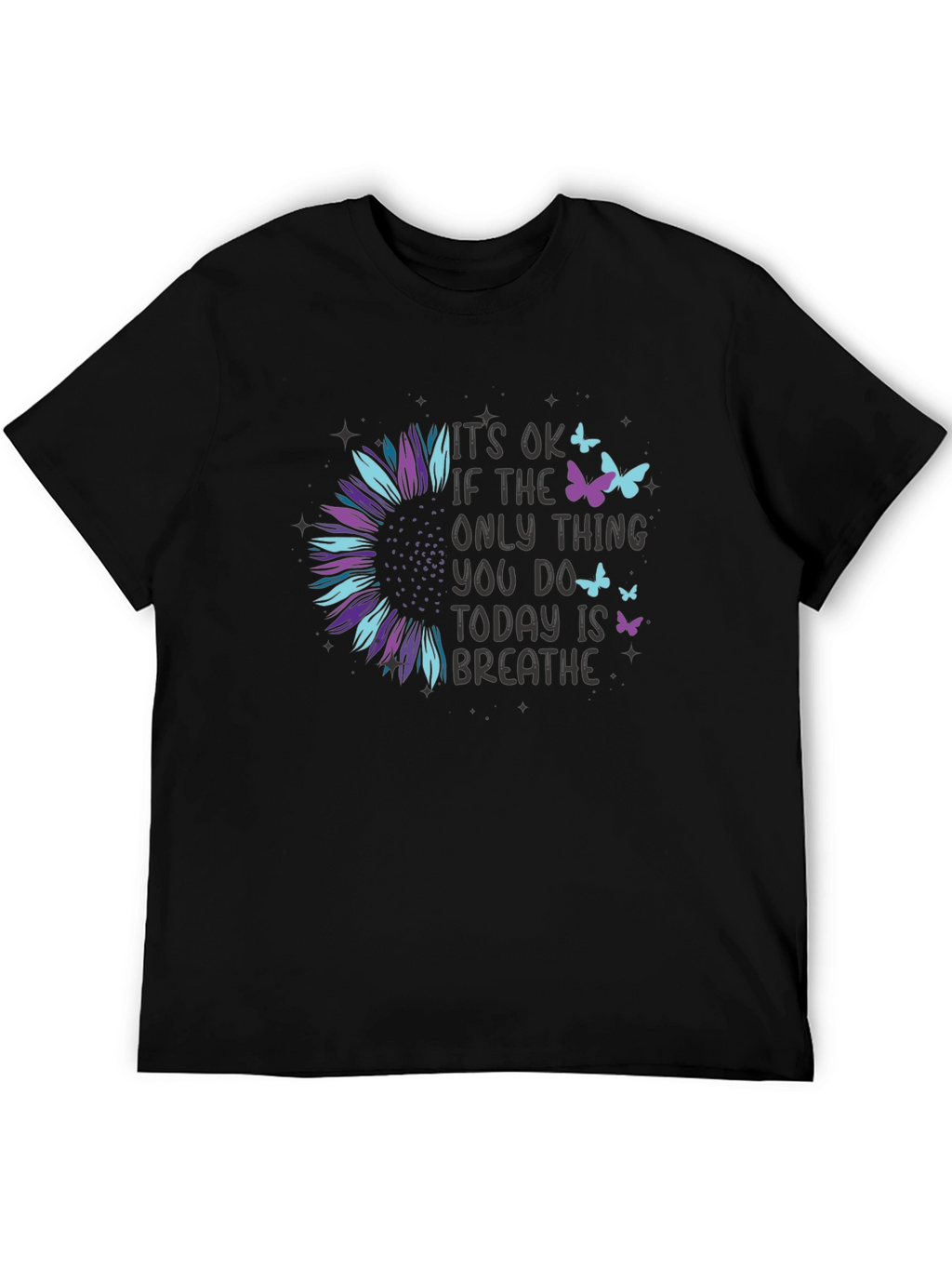 Inspirational Breathe Sunflower Tee