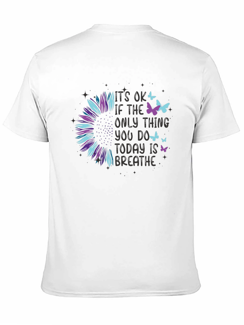 Inspirational Breathe Sunflower Tee