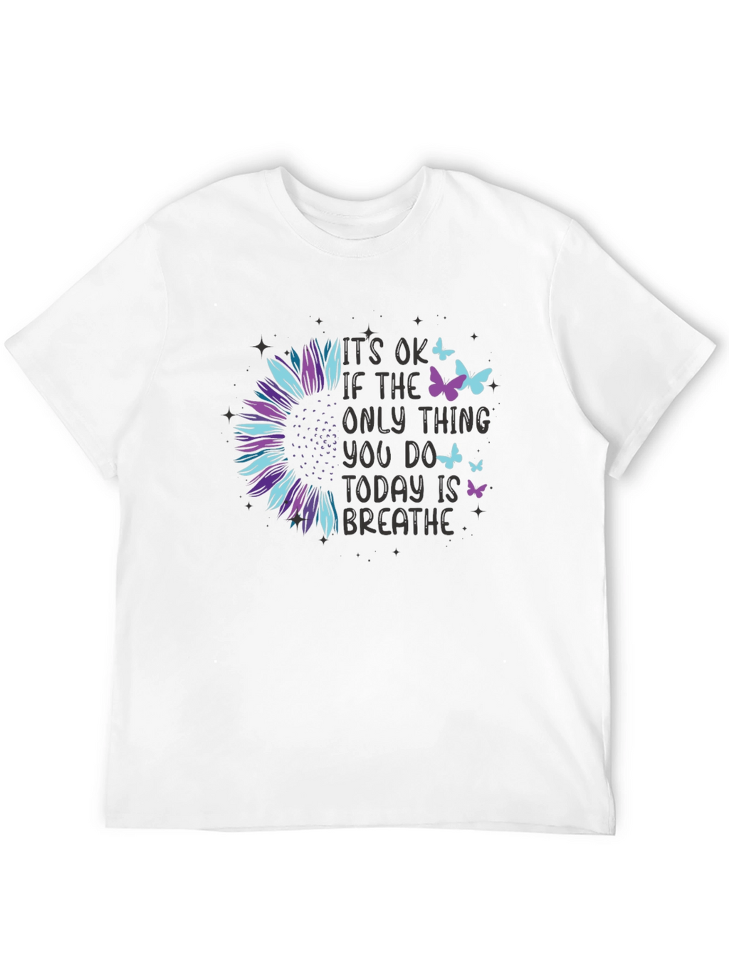 Inspirational Breathe Sunflower Tee